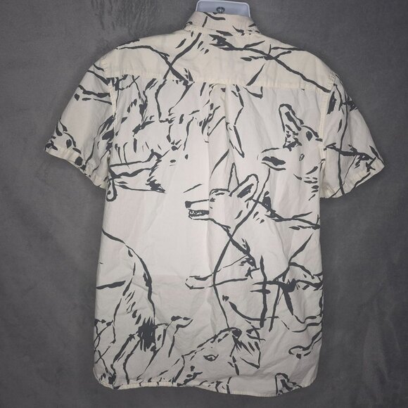 The North Face Mens XL Short Sleeve Button-Up Shirt First Trail Pattern Hiking - Picture 3 of 5